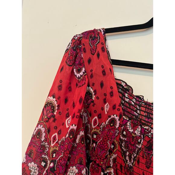 Beautiful Lane Bryant sheer tunic smocked NWT 22/24 - Picture 5 of 8